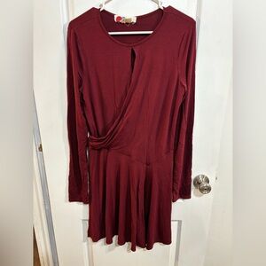 Free People Beach Vance Mini Keyhole Wrap Dress size L